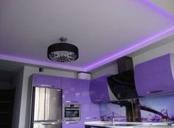 установить натяжной потолок на кухне особенности дизайна